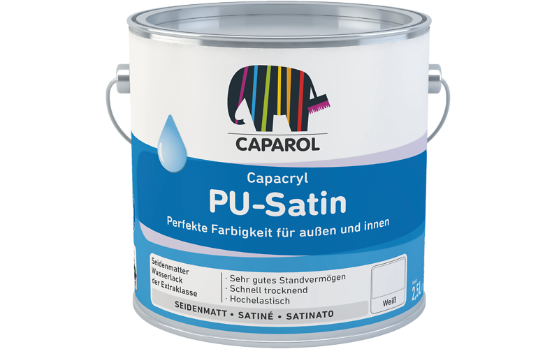 Caparol PU Satin Water Based Wood and Metal Paint White