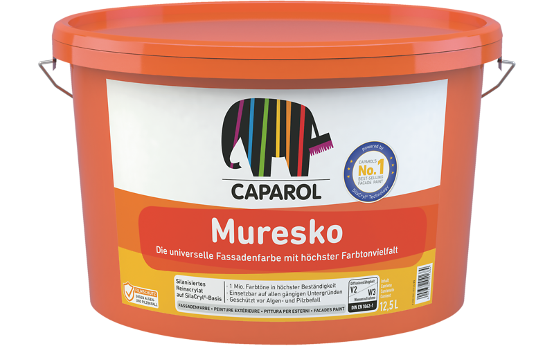 Caparol Muresko High Performance SilaCryl Masonry Paint 5L Tinted Colours