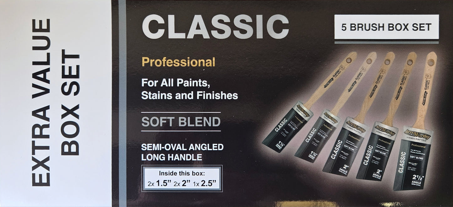 Arroworthy Classic Angle Cut Brush Set 5 Pack