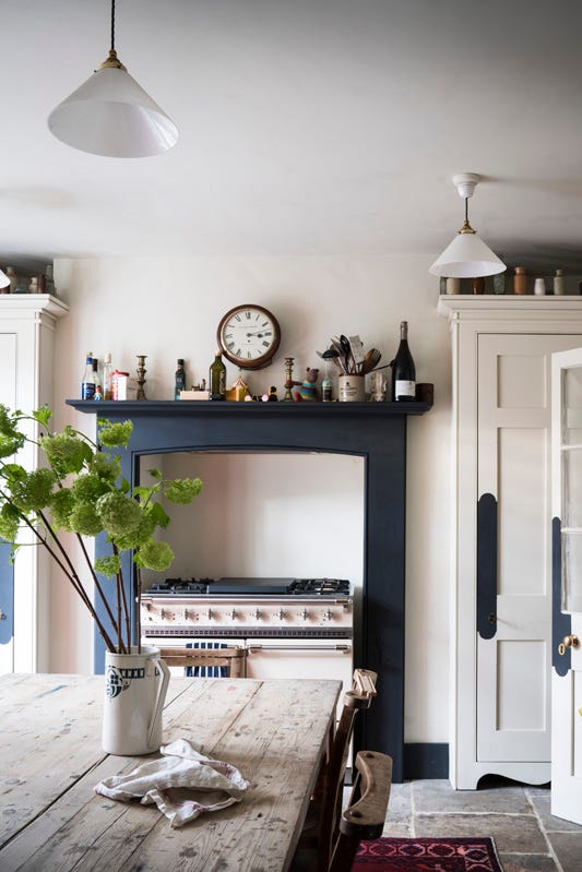 Lime White No.1 by Farrow & Ball on a painted wall in a room setting
