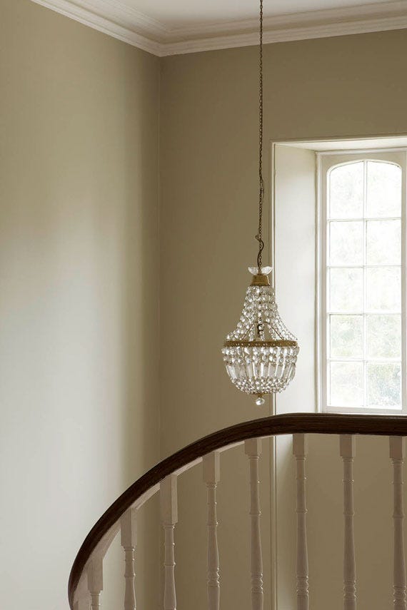 Old White No.4 by Farrow & Ball on a painted wall in a room setting