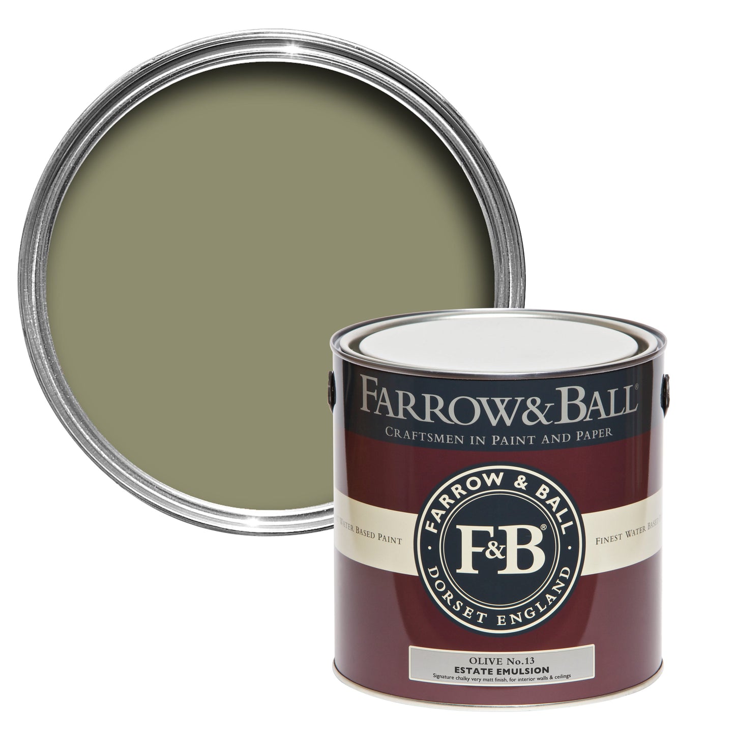 Farrow & Ball 2.5L Modern Eggshell Olive No.13