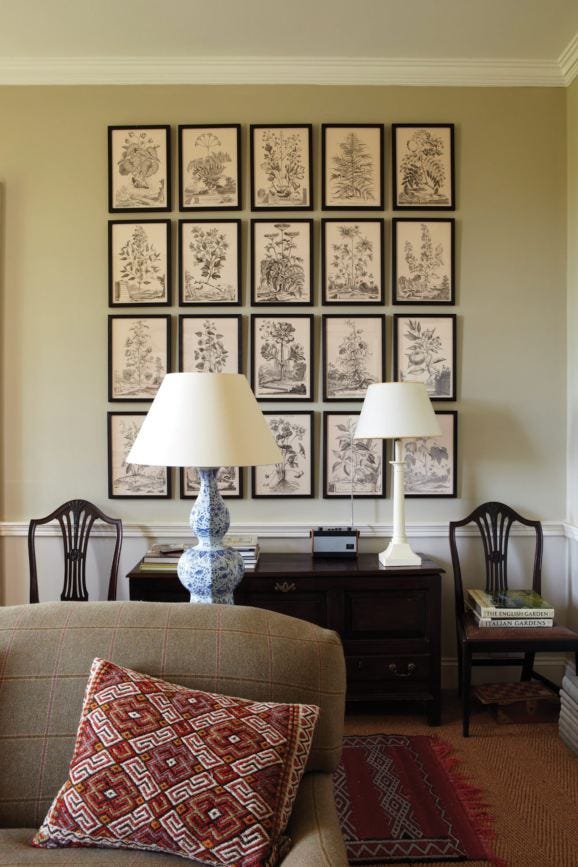 Bone No.15 by Farrow & Ball on a painted wall in a room setting