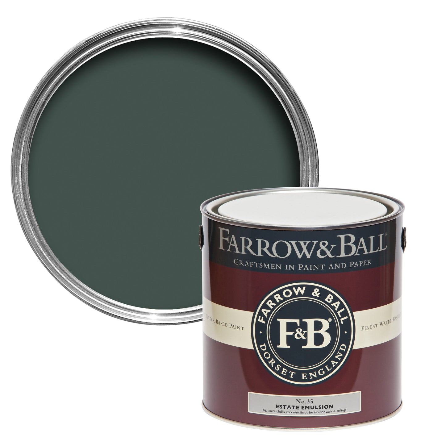2.5L Estate Emulsion Chine Green No.35Farrow & Ball