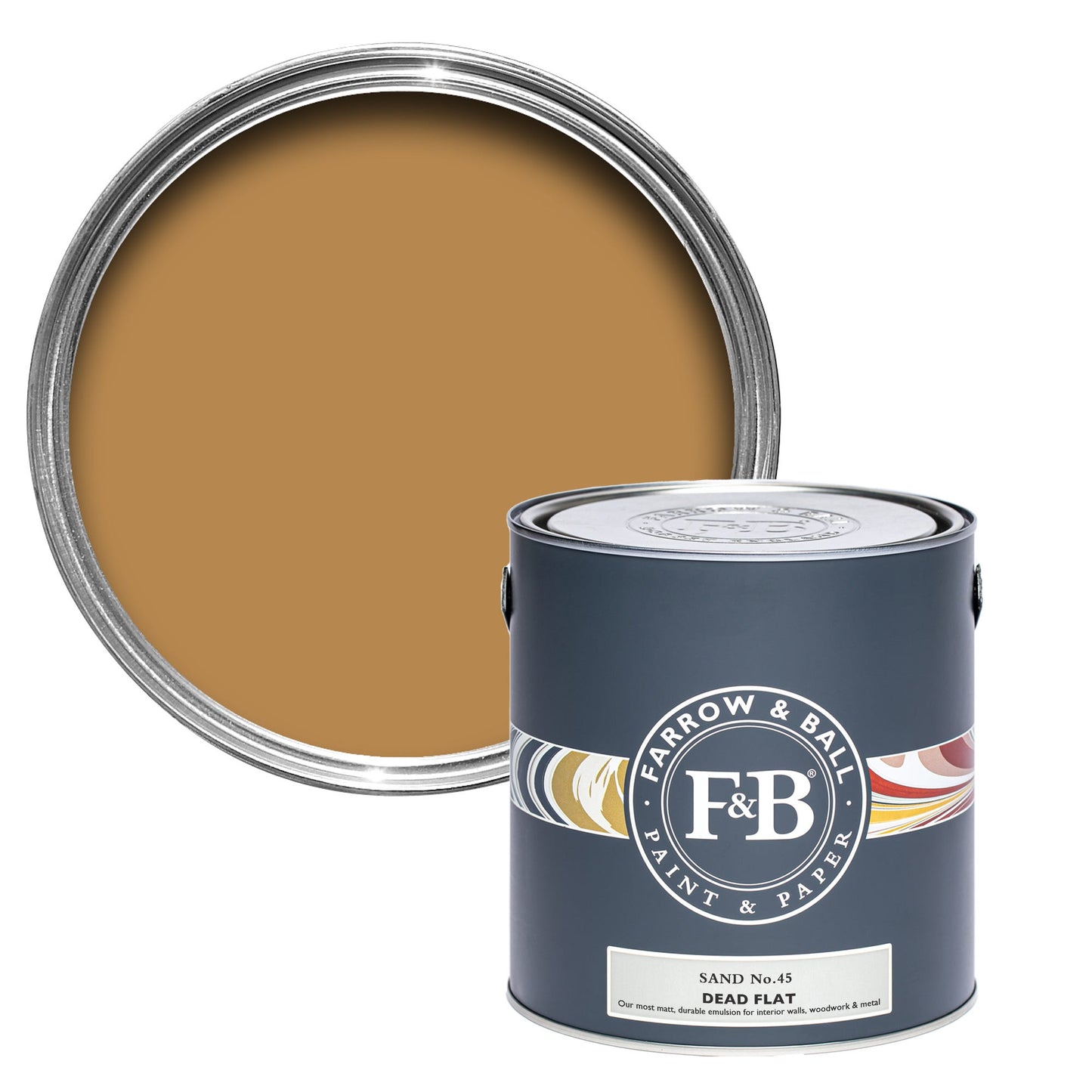 Farrow & Ball Multi Surface 2.5L Dead Flat Sand No.45