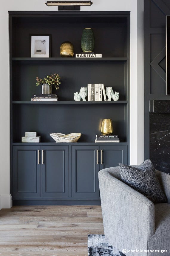 Off-Black No.57 by Farrow & Ball on a painted wall in a room setting