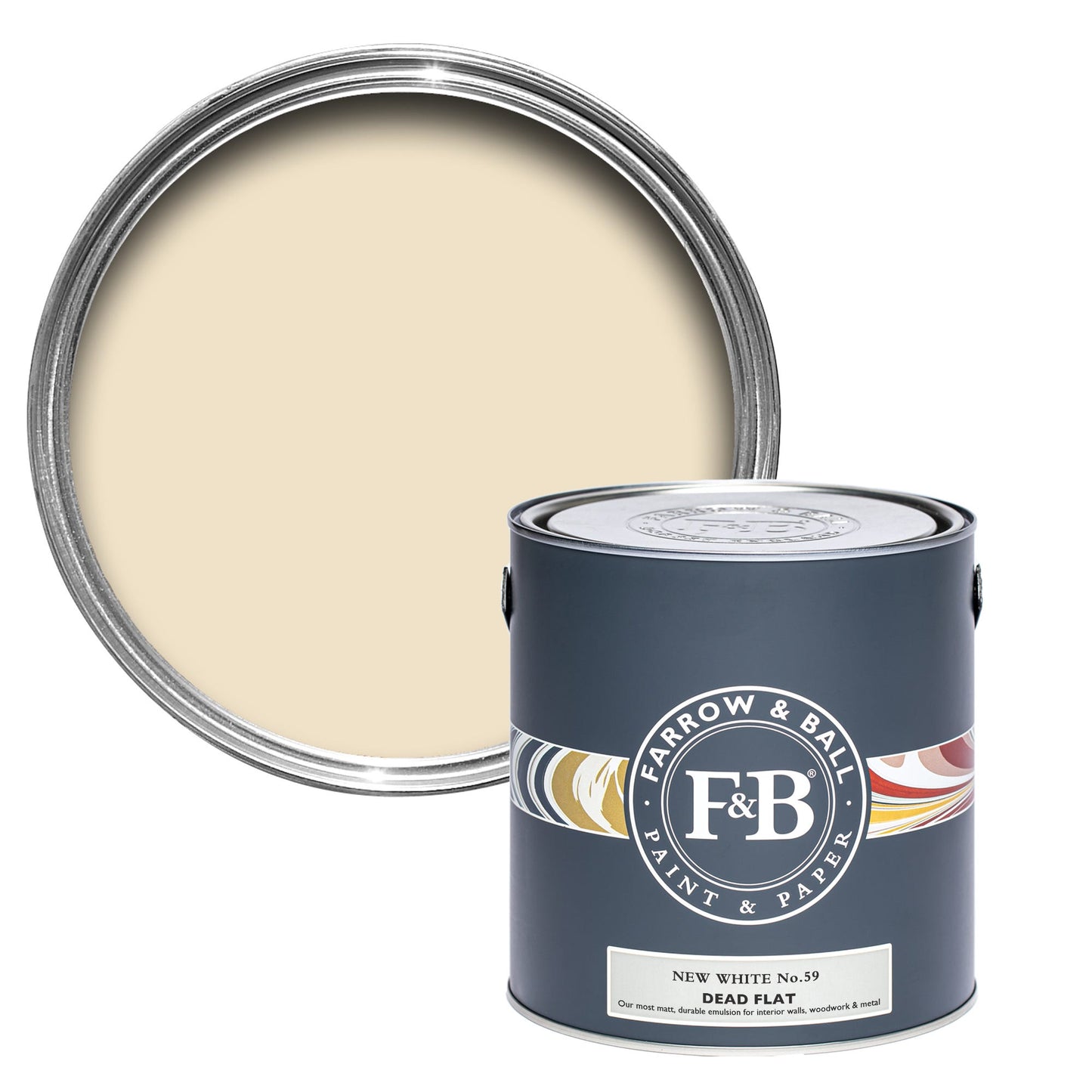 Farrow & Ball Multi Surface 750ml Dead Flat New White No.59