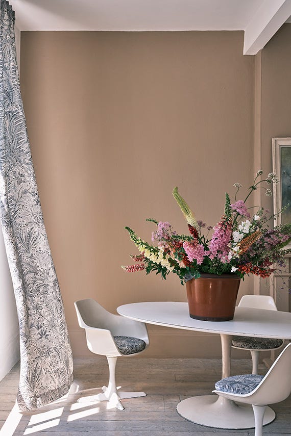 Smoked Trout No.60 by Farrow & Ball on a painted wall in a room setting
