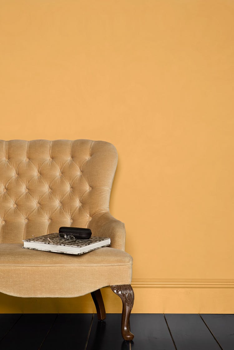 Orangery No.70 by Farrow & Ball on a painted wall in a room setting