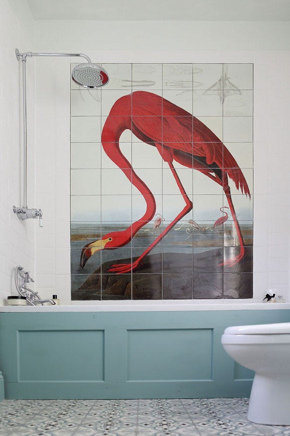 Dix Blue No.82 by Farrow & Ball on a painted wall in a room setting