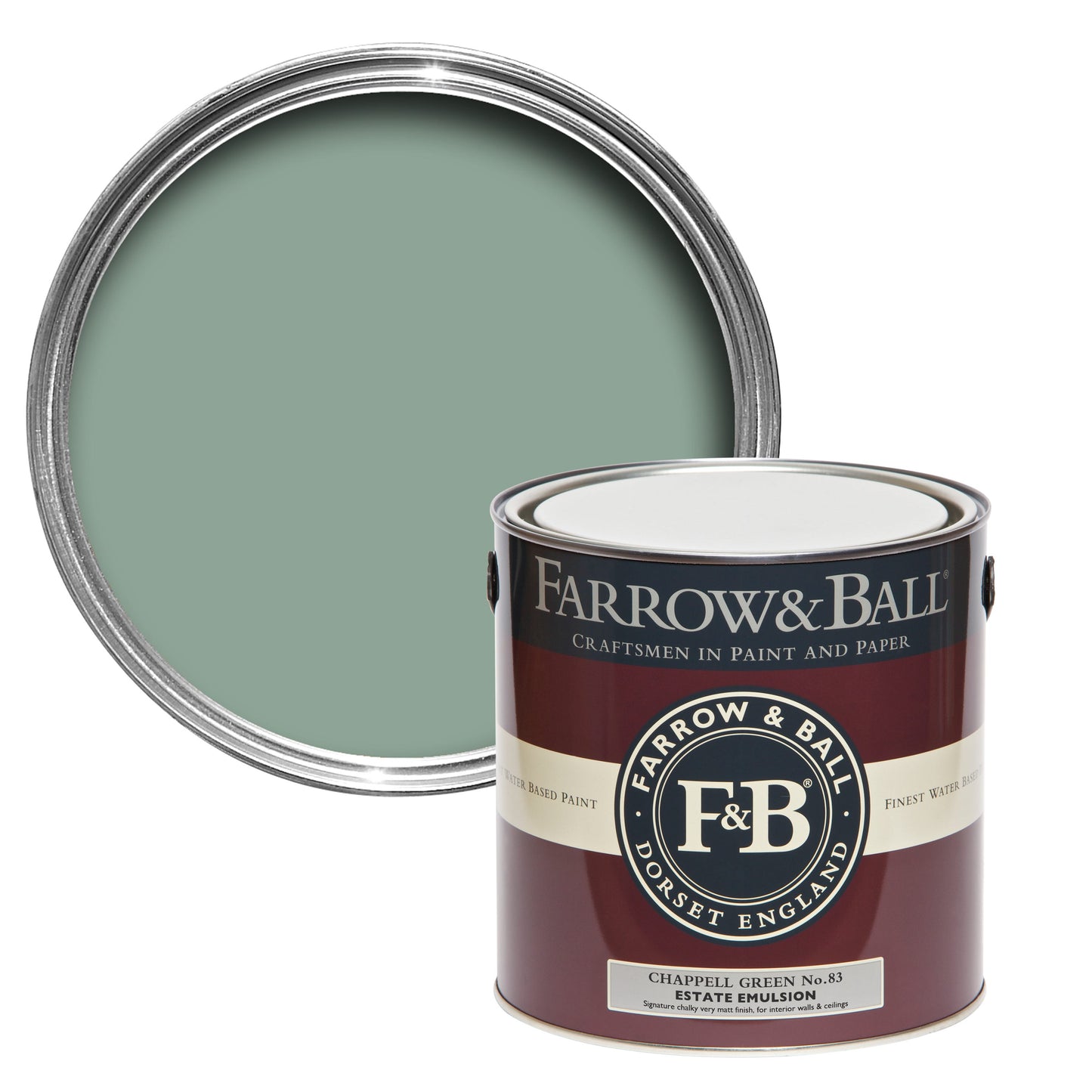 Farrow & Ball 2.5L Exterior Eggshell Chappell Green No.83