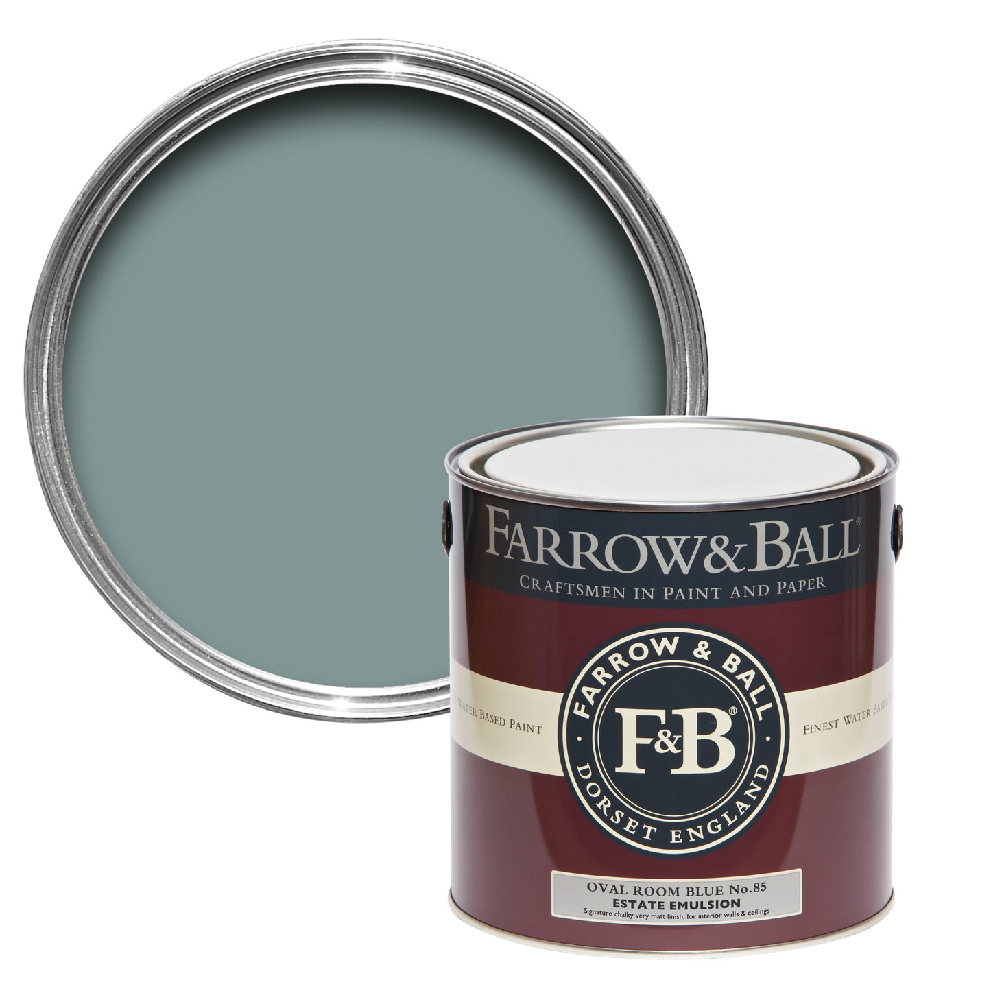 Farrow & Ball 2.5L Modern Eggshell Oval Room Blue No.85
