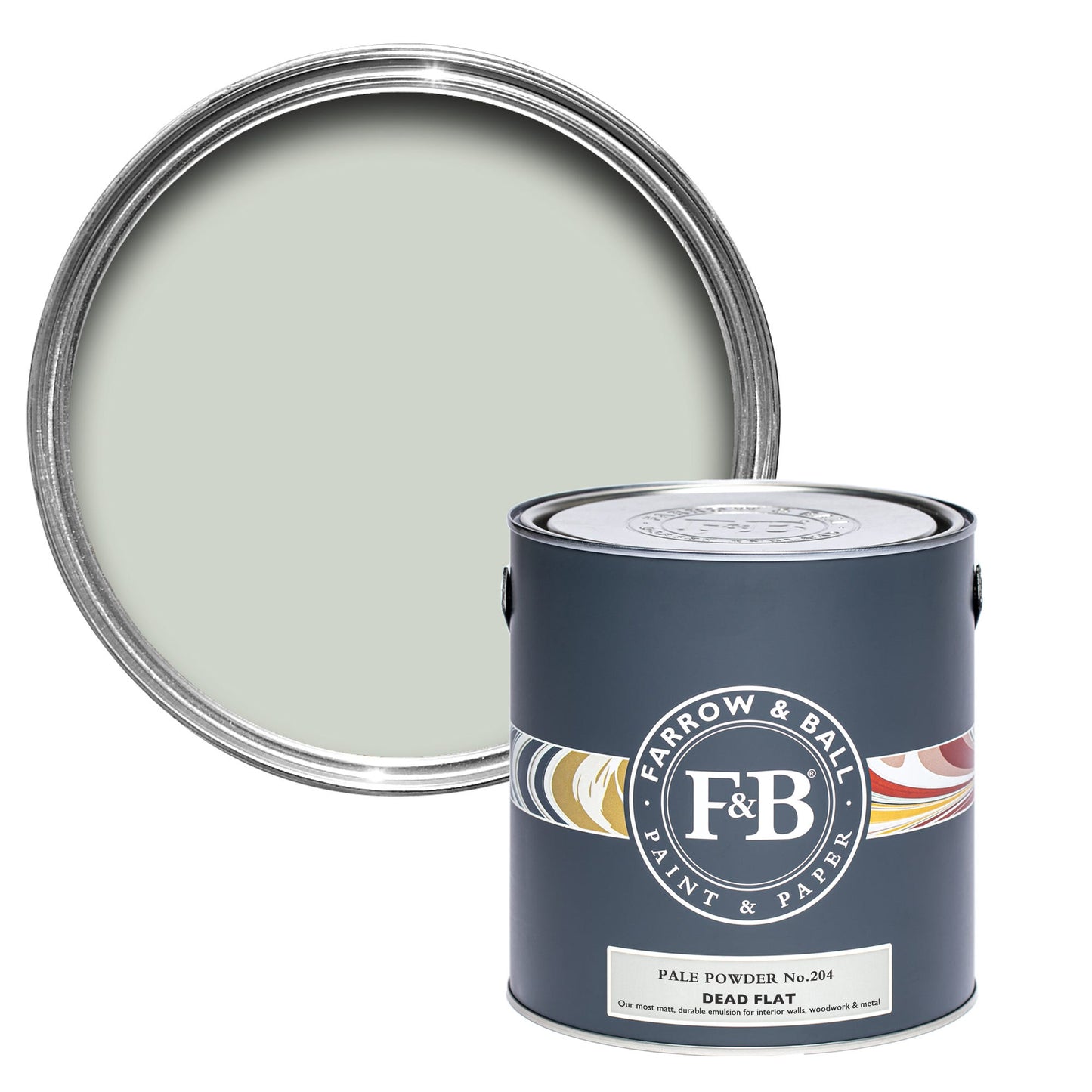 Farrow & Ball Multi Surface 5L Dead Flat Pale Powder No.204