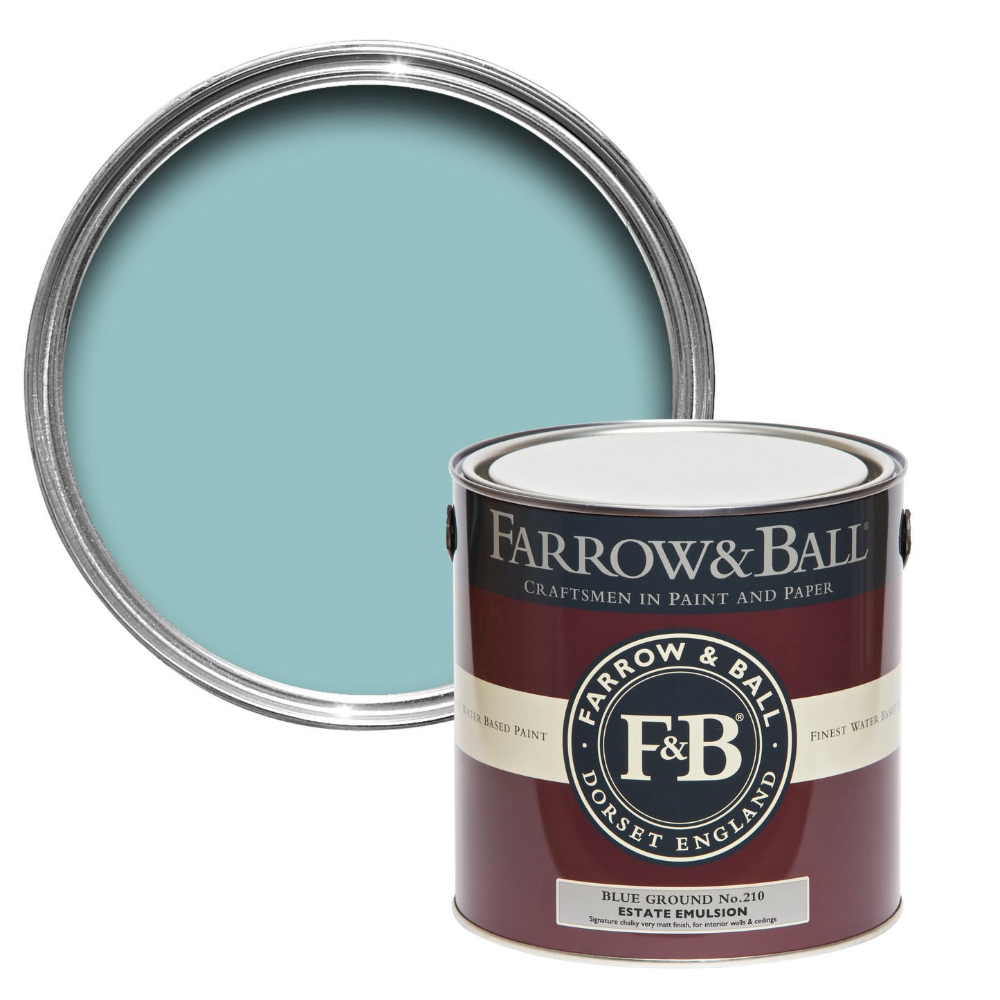 Farrow & Ball 2.5L Modern Eggshell Blue Ground No.210