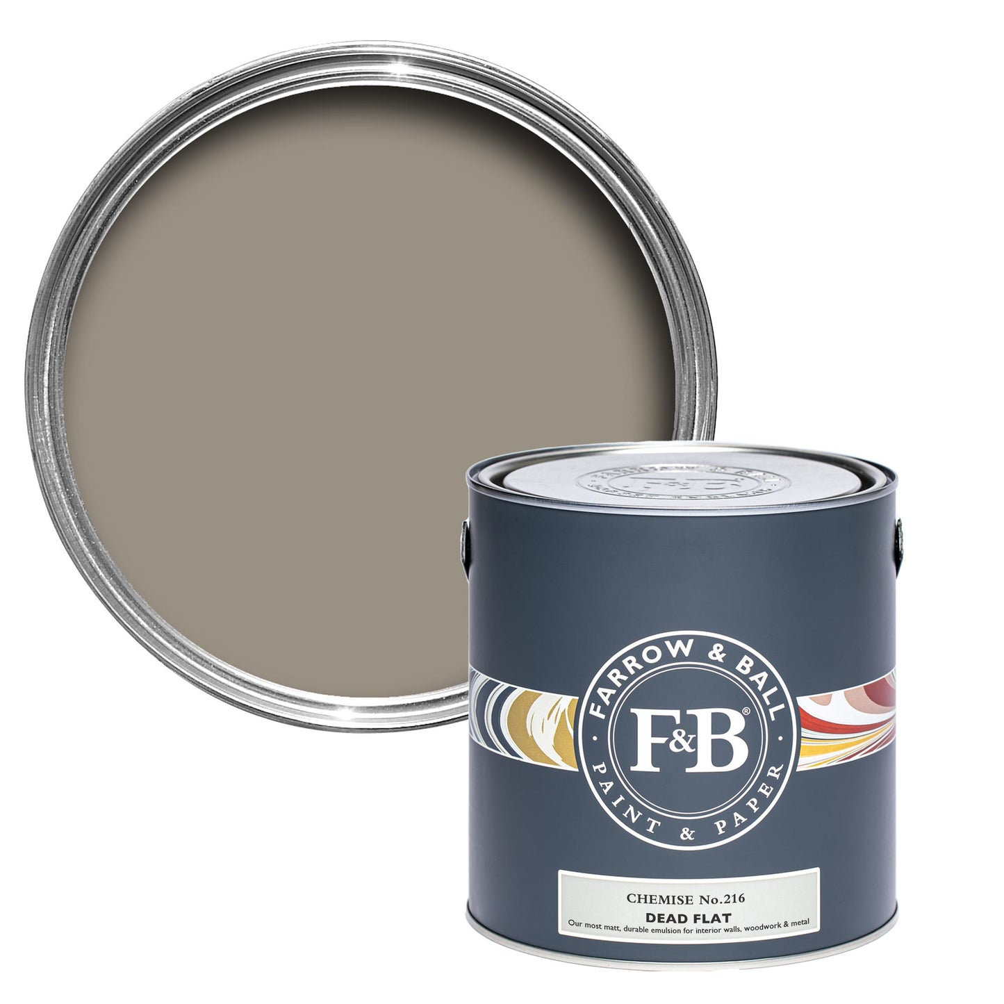 Farrow & Ball Multi Surface 750ml Dead Flat Chemise No.216