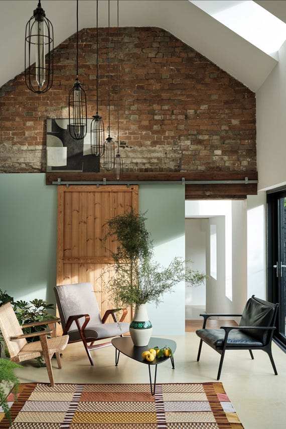 Teresa's Green No.236 by Farrow & Ball on a painted wall in a room setting