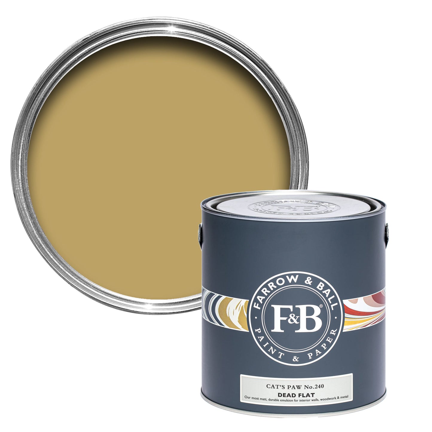 Farrow & Ball Multi Surface 2.5L Dead Flat Cats Paw No.240