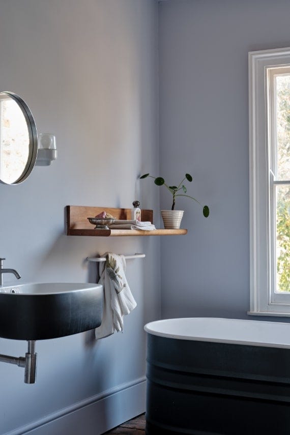 Calluna No.270 by Farrow & Ball on a painted wall in a room setting