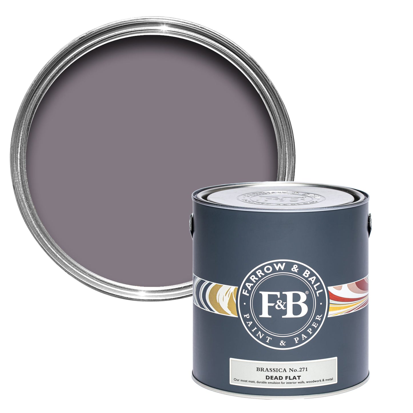 Farrow & Ball Multi Surface 750ml Dead Flat Brassica No.271