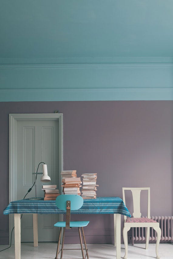 Brassica No.271 by Farrow & Ball on a painted wall in a room setting