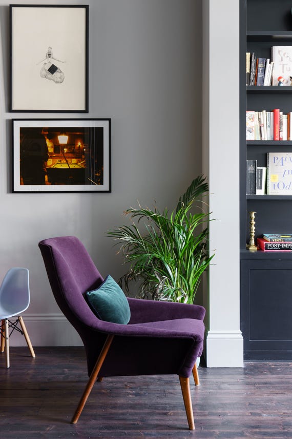 Dimpse No.277 by Farrow & Ball on a painted wall in a room setting