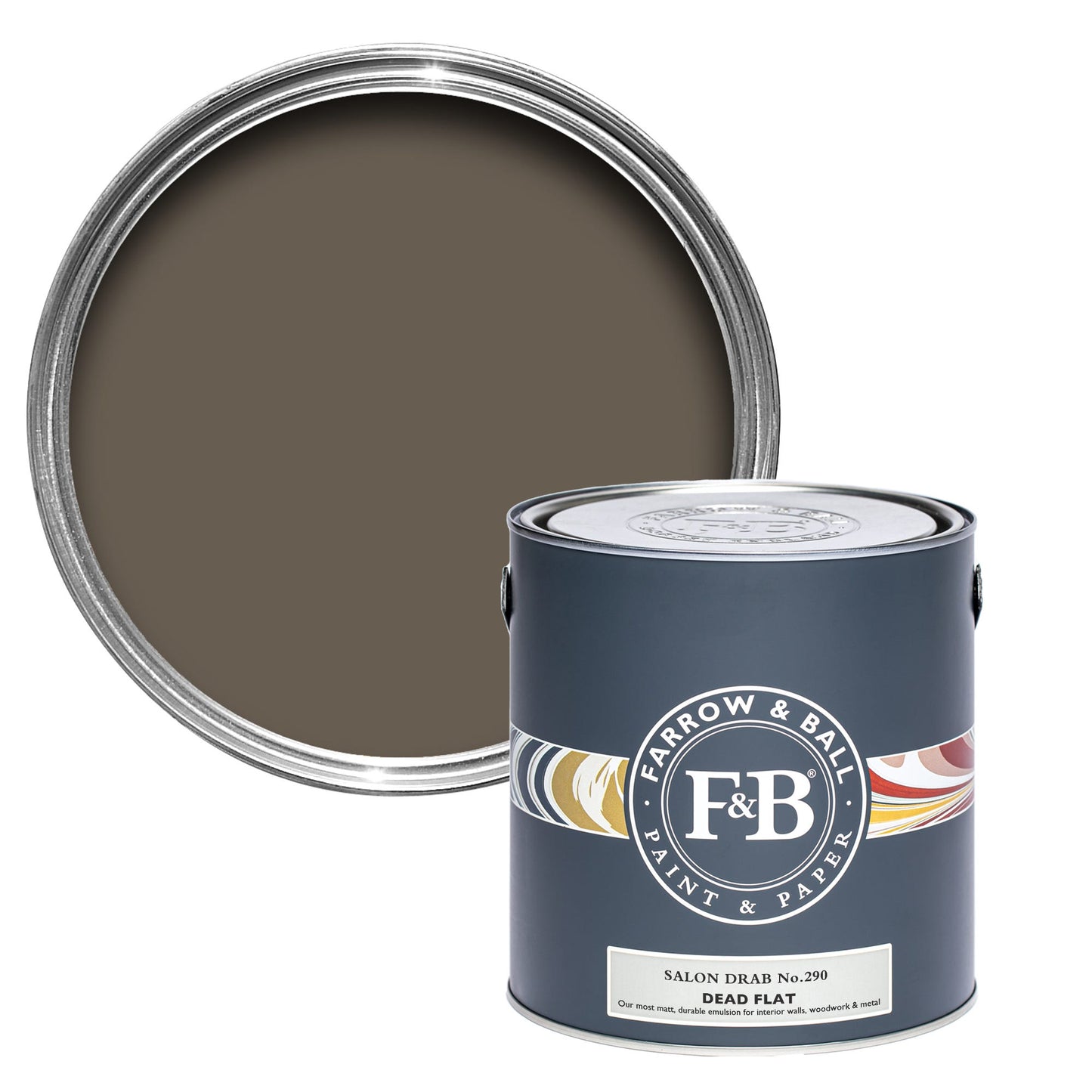 Farrow & Ball Multi Surface 750ml Dead Flat Salon Drab No.290