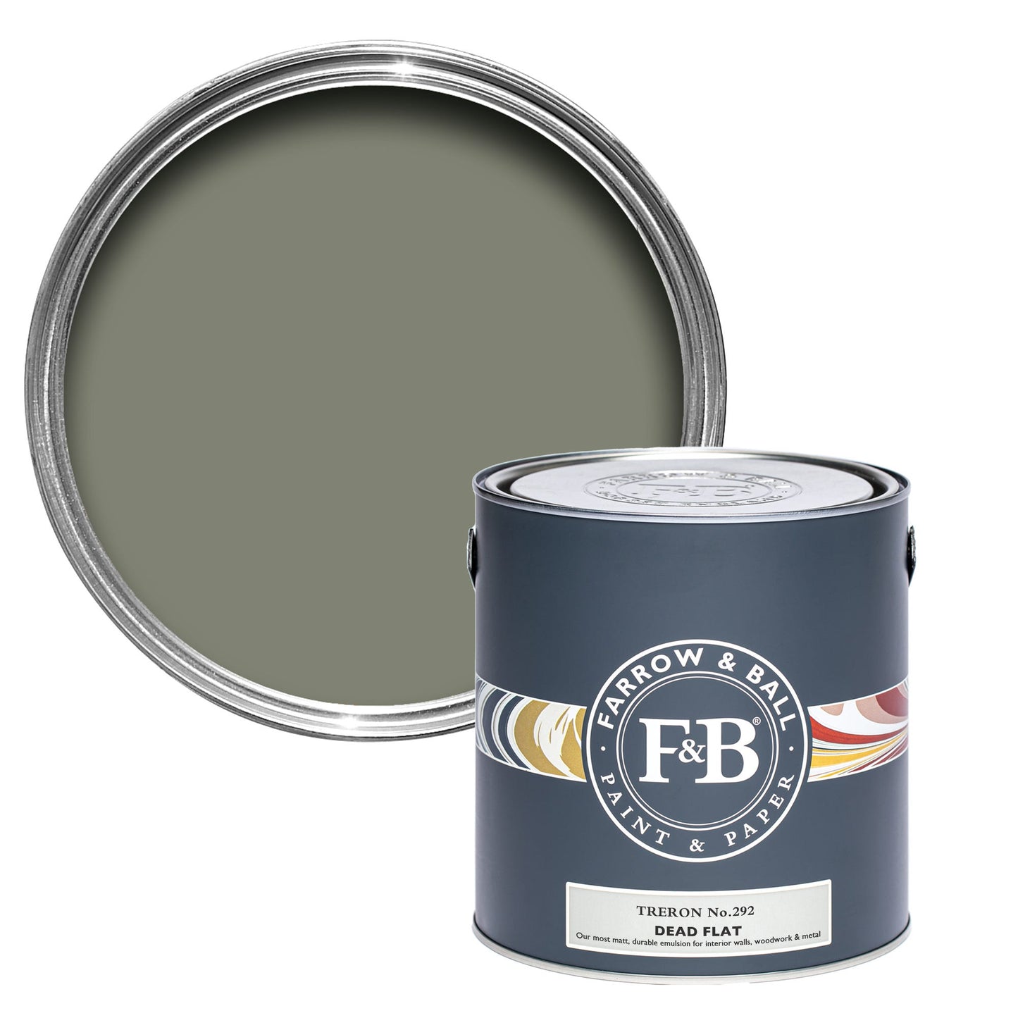 Farrow & Ball Multi Surface 5L Dead Flat Treron No.292