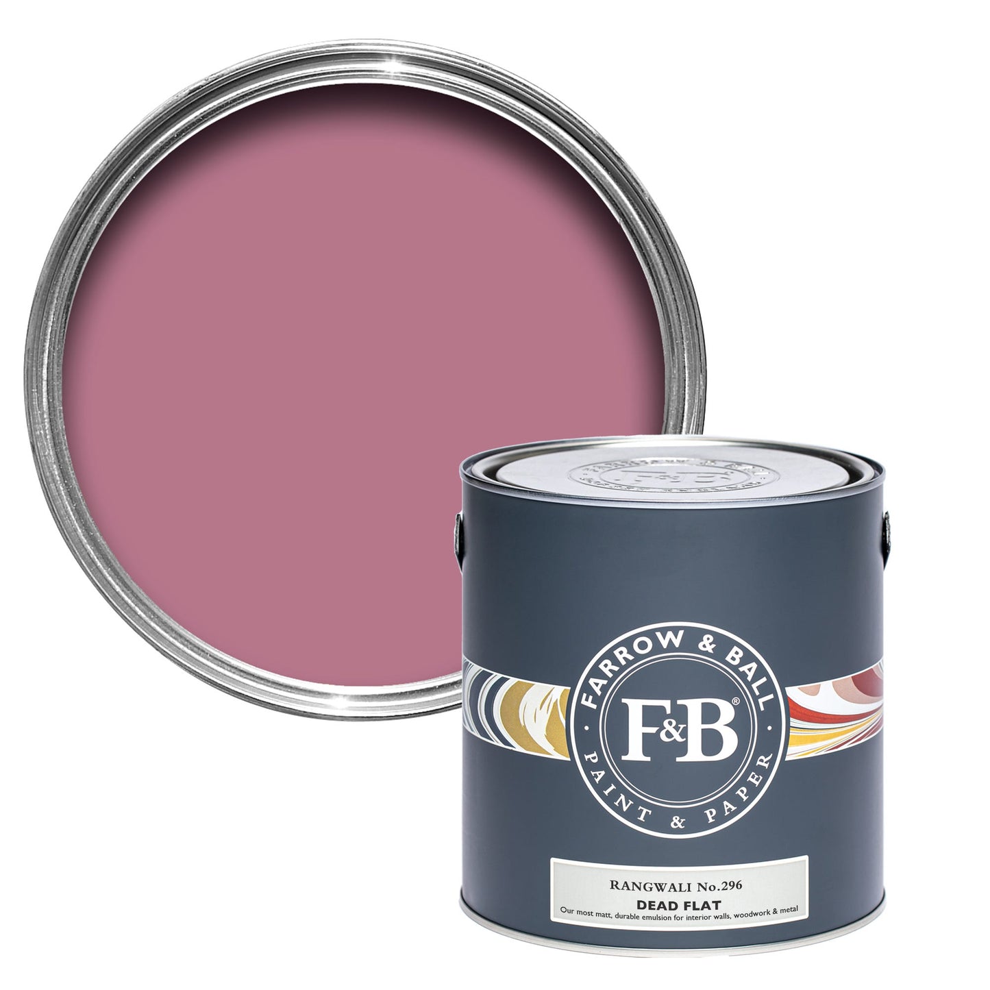 Farrow & Ball Multi Surface 2.5L Dead Flat Rangwali No.296