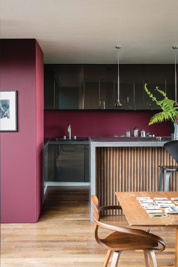 Preference Red No.297 by Farrow & Ball on a painted wall in a room setting