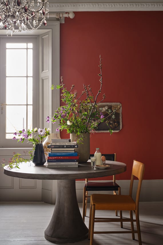 Bamboozle No.304 by Farrow & Ball on a painted wall in a room setting