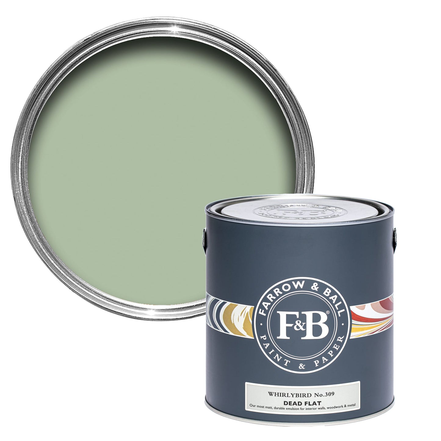 Farrow & Ball Multi Surface 5L Dead Flat Whirlybird No.309