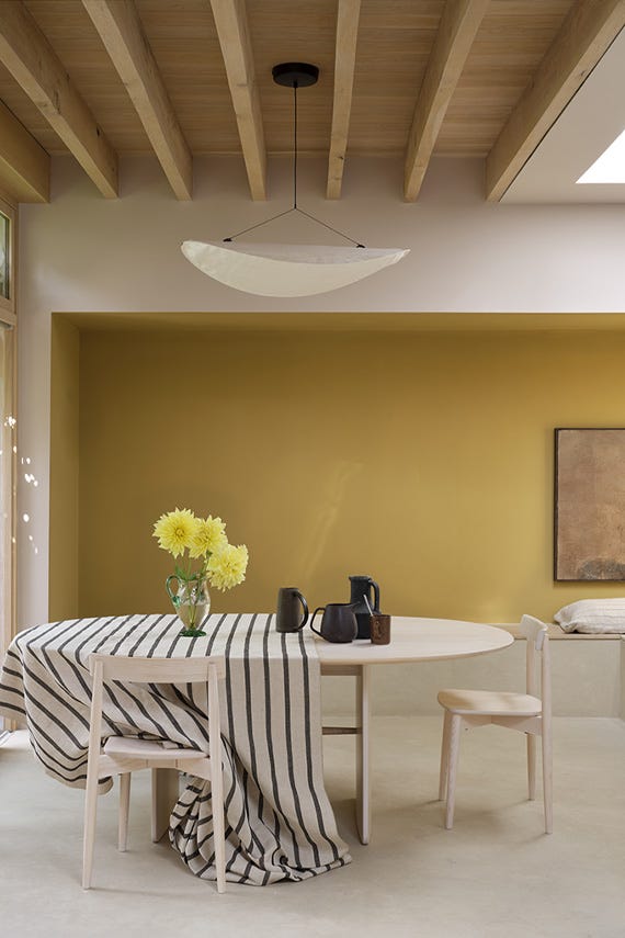 Duster No.319 by Farrow & Ball on a painted wall in a room setting