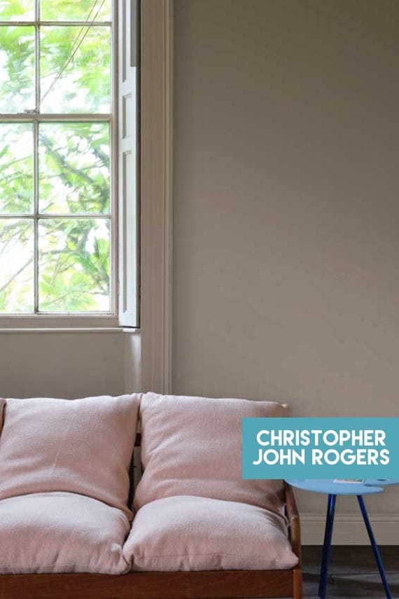 Roasted Macadamia No.CB2 by Farrow & Ball on a painted wall in a room setting