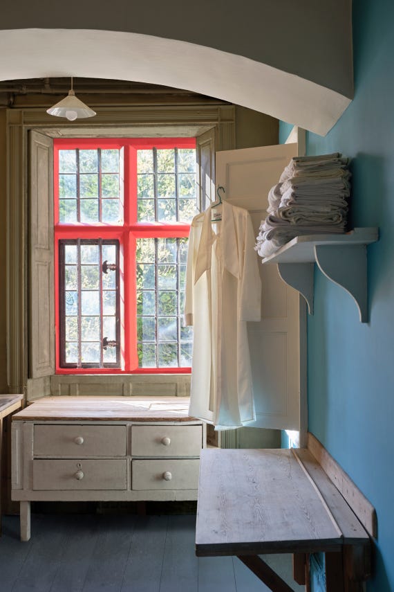 Lobster No.CB7 by Farrow & Ball on a painted wall in a room setting