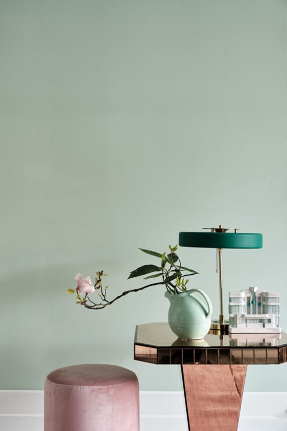 Palm No.CC4 by Farrow & Ball on a painted wall in a room setting