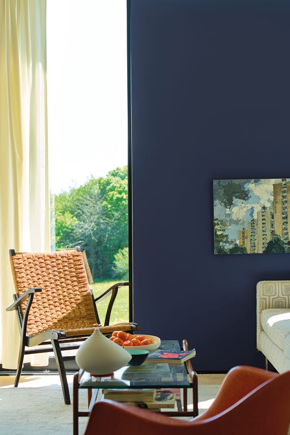 Imperial Purple No.W40 by Farrow & Ball on a painted wall in a room setting