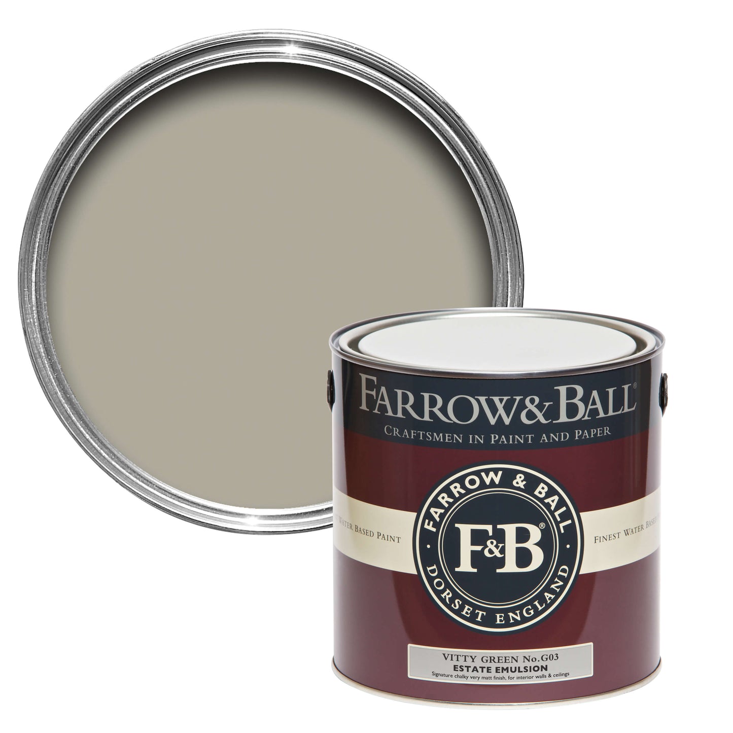 Farrow & Ball 2.5L Exterior Eggshell Vitty Green No.G3