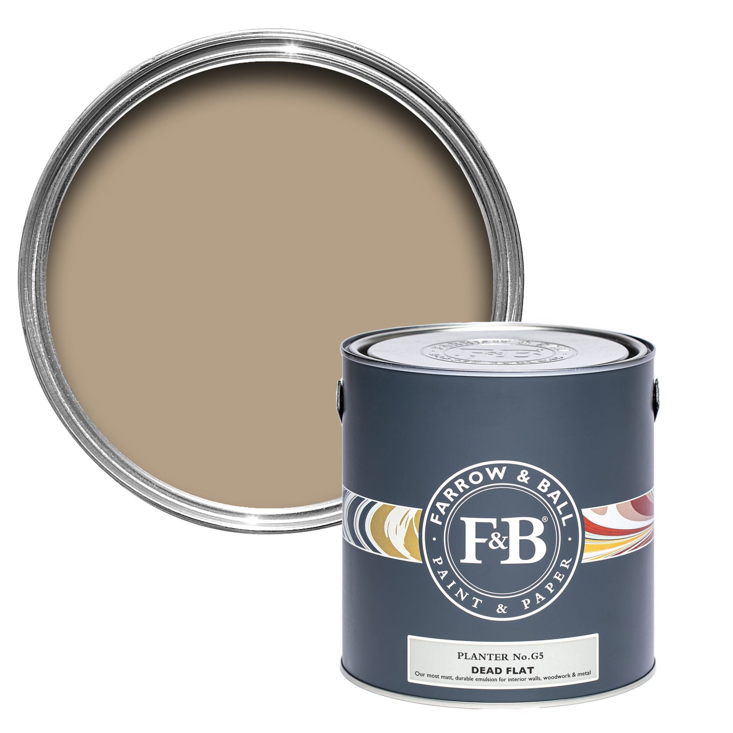 Farrow & Ball Multi Surface 750ml Dead Flat Planter No.G5