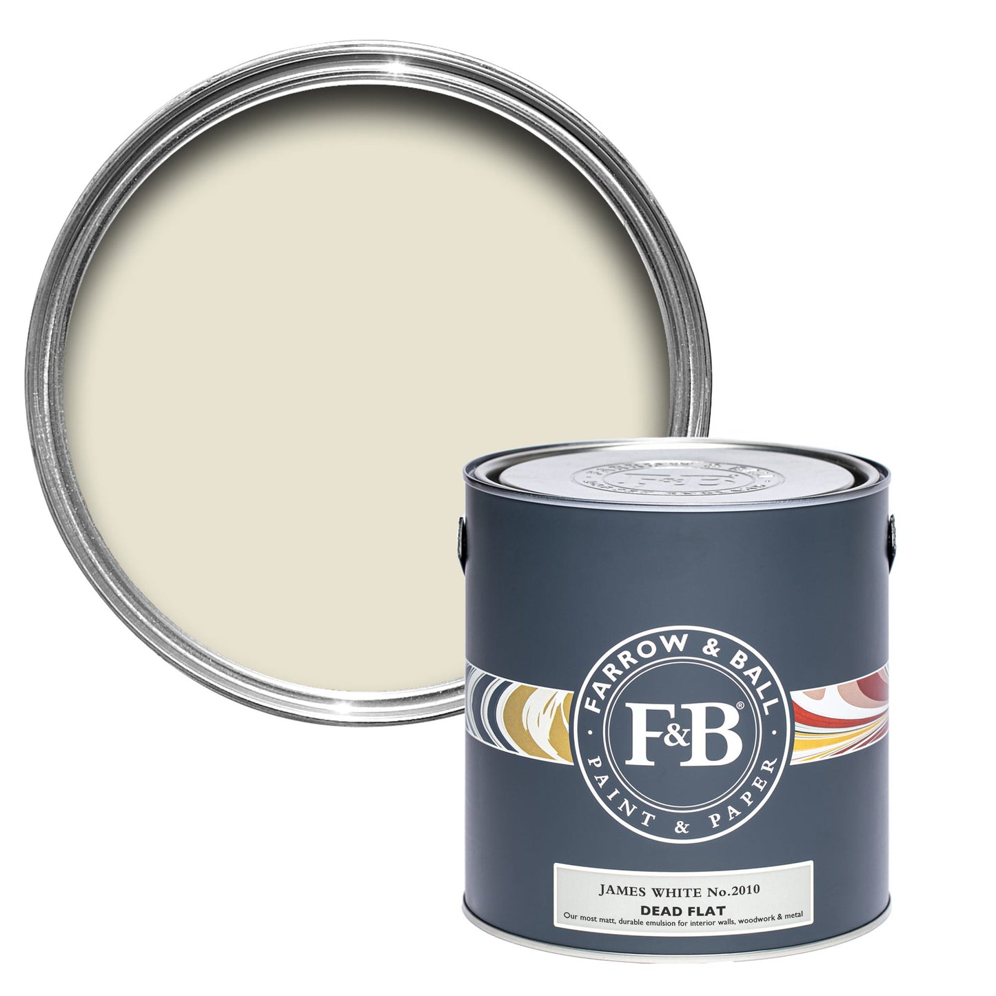 Farrow & Ball Multi Surface 750ml Dead Flat James White No.2010