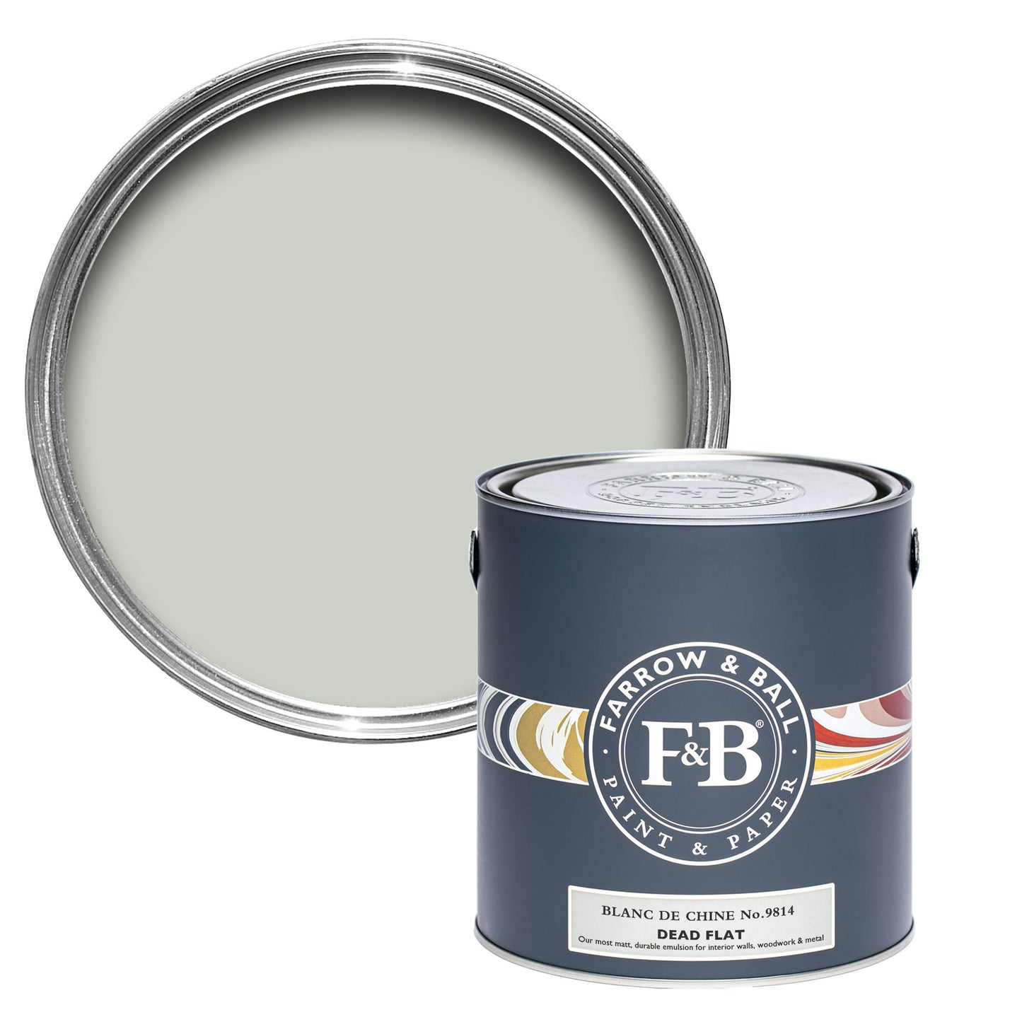 Farrow & Ball Multi Surface 2.5L Dead Flat Blanc de Chine No.9814