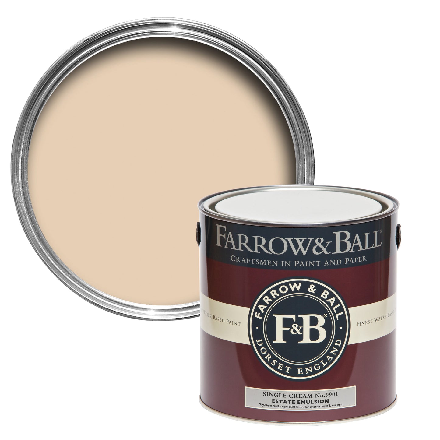 2.5L Estate Emulsion Single Cream No.9901Farrow & Ball