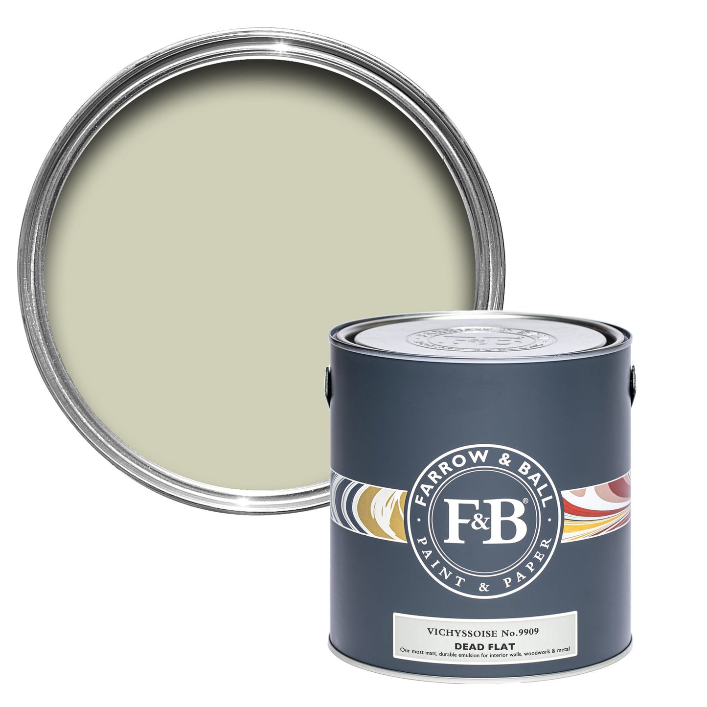 Farrow & Ball Multi Surface 5L Dead Flat Vichysoisse No.9909