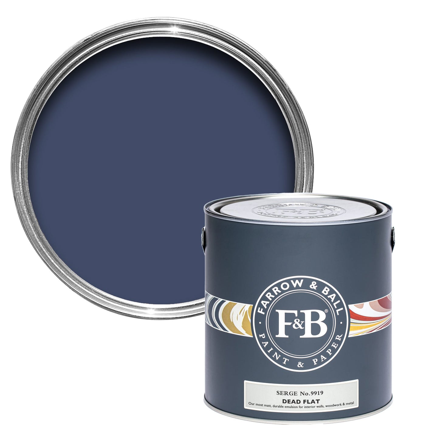 Farrow & Ball Multi Surface 5L Dead Flat Serge No.9919