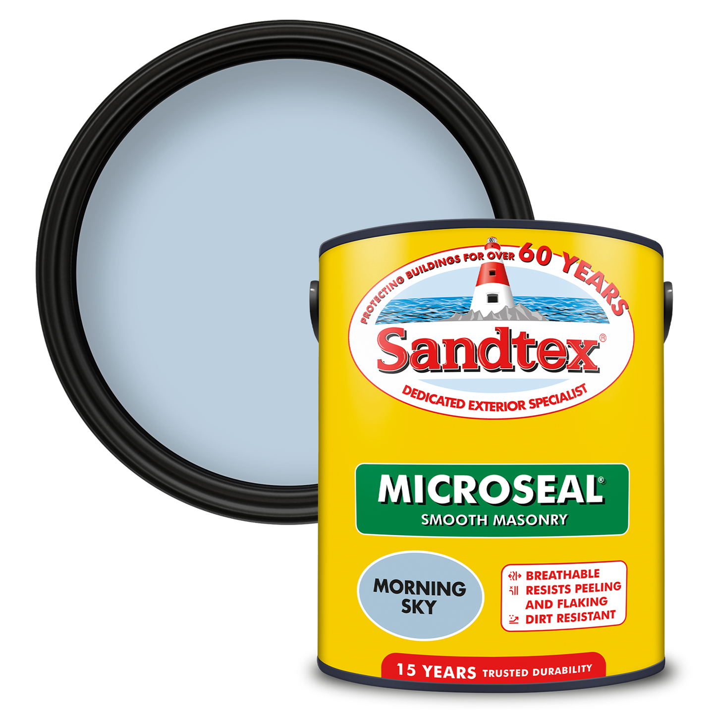 Sandtex 15 Year Weatherproof Exterior Wall Paint - Morning Sky
