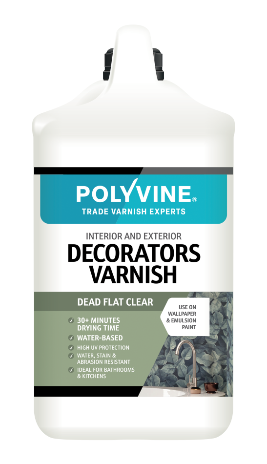POLYVINE DECORATORS VARNISH DEAD FLAT CLEAR 1 LITRE