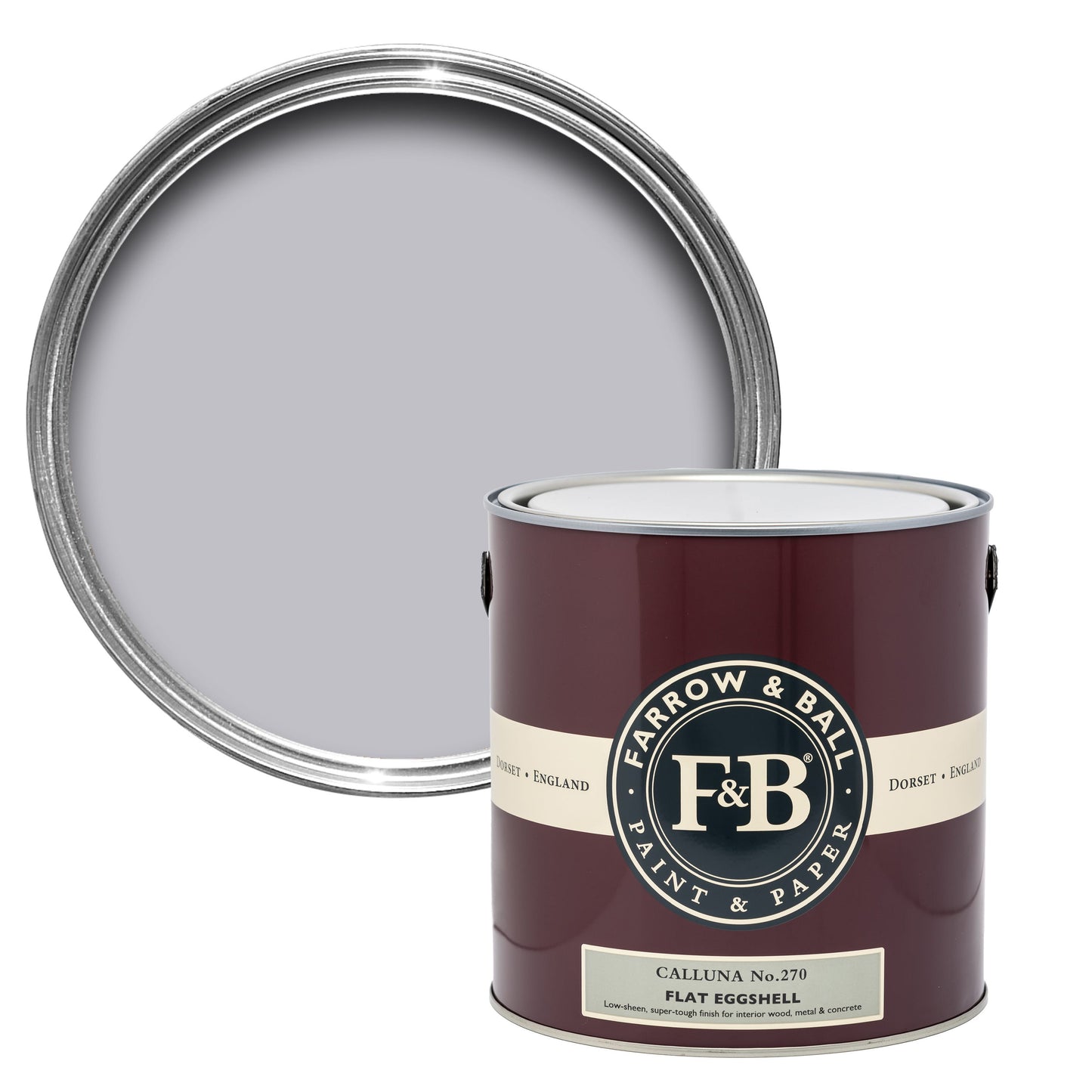 Farrow & Ball 5L Flat Eggshell Calluna No.270