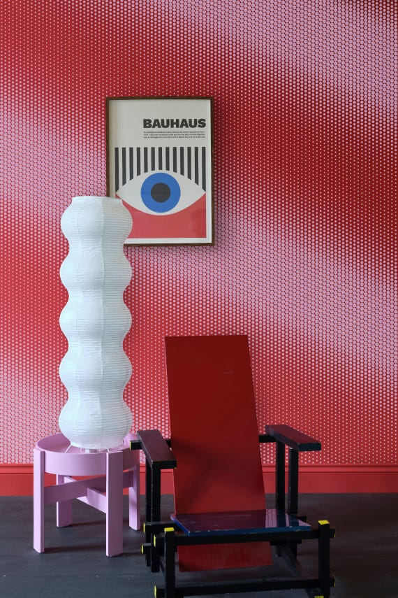Farrow & Ball Dot wallpaper in a room setting