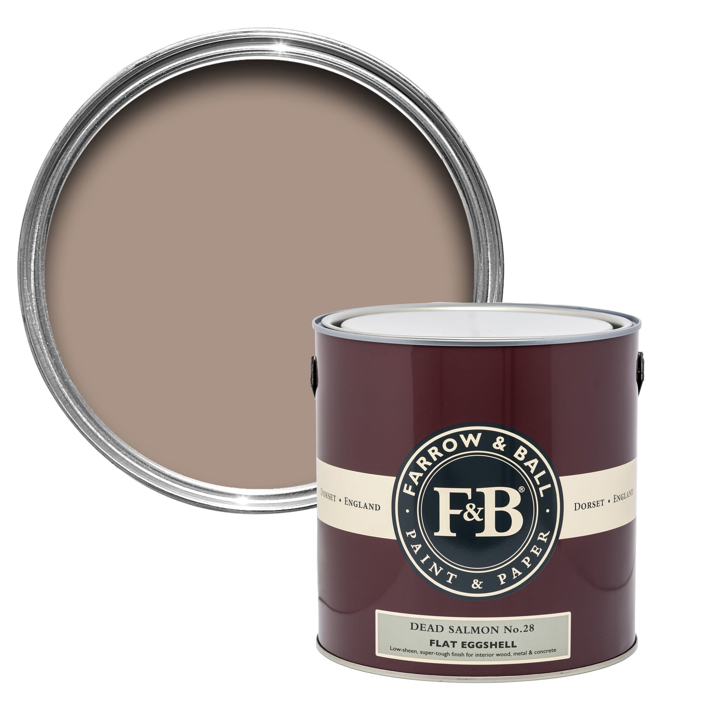 Farrow & Ball 750ml Flat Eggshell Dead Salmon No.28