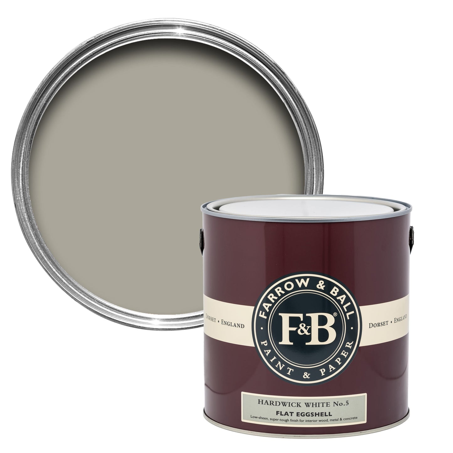 Farrow & Ball 750ml Flat Eggshell Hardwick White No.5
