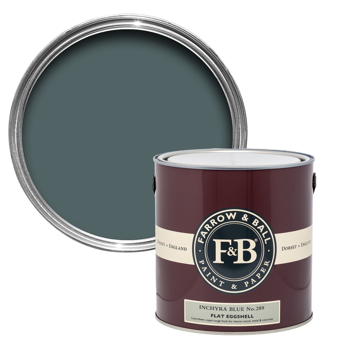 Farrow & Ball 5L Flat Eggshell Inchyra Blue No.289